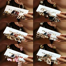 耳环套装珍珠耳钉 Серьги украшения earring set