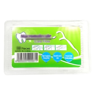 Portable boxed toothpick disposable cleaning floss stick family pack plastic toothpick bow floss wholesale
