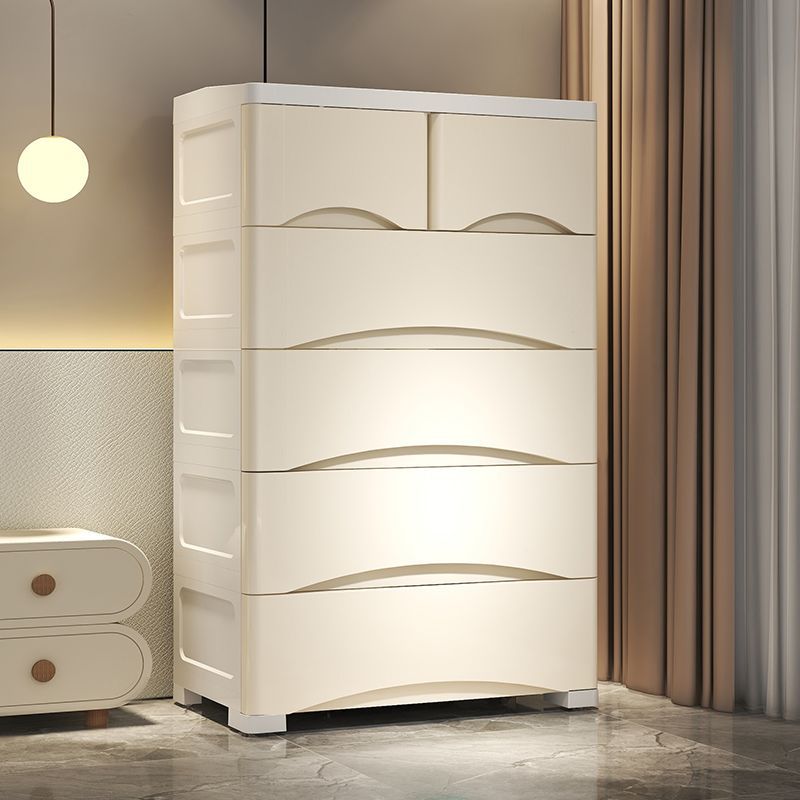 引き出し式多層収納キャビネット大サイズ60cm幅厚手子供ロッカー家庭用プラスチックワードローブ五斗キャビネット