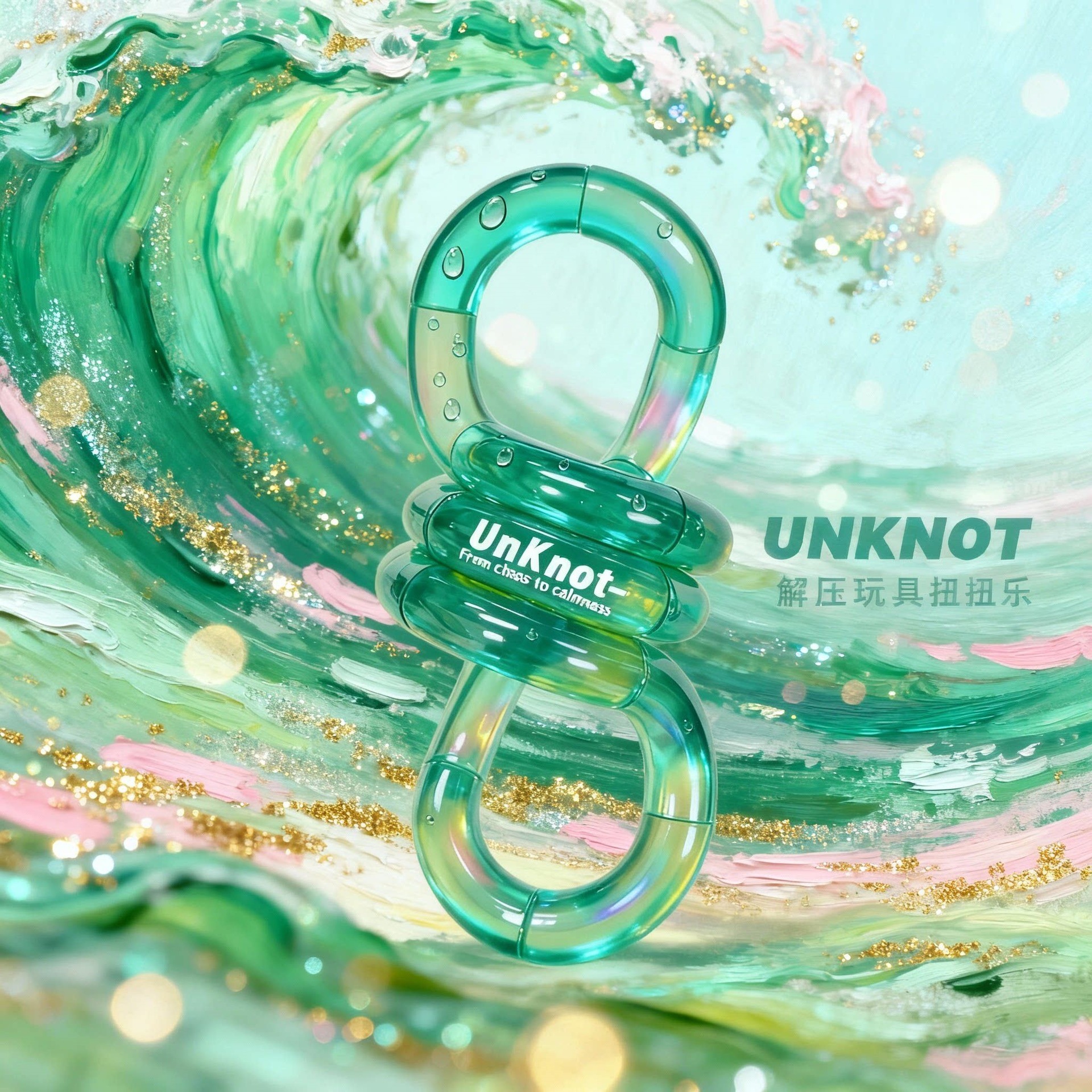 Unknot oficial genuino Twist Le Tang el mismo tipo de juguete de artefactos descomprimidos tango sensible a la temperatura decoloración pellizco pellizco pellizco 6