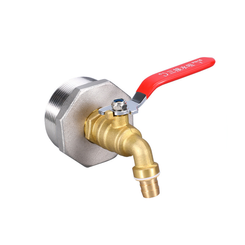 Ibc Ton barril válvula montaje 304 Acero inoxidable relleno de 2 pulgadas girar 6 grifo 3/4 latón grifo agua boquilla