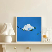 北欧风格ins风现代简约蓝色 云朵客厅装饰画卧室床头小清新挂画