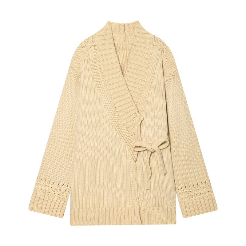 2026 Spring New Product European and American Cross-Border Women's Street Fashion Knitted Double-Breasted Kimono-Style Jacket W063 31601 2026 Spring New Product European and American Cross-Border Women's Street Fashion Knitted Double-Breasted Kimono-Style Jacket W063 31601