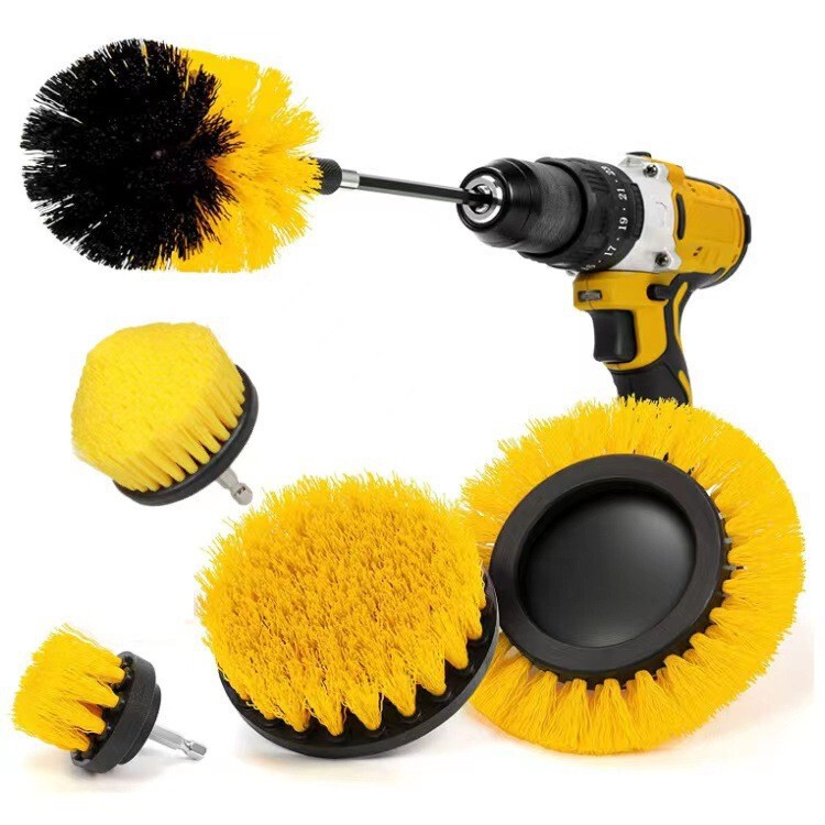 Hot Sale Explosive Electric Drill Brush 6 Piece Set Tile/Bathroom Furniture Cleaning Brush Gap Brush Scrub Electric Cleaning Brush
