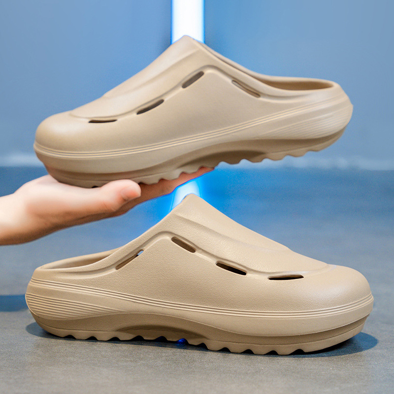 Zapatos de chef con dientes de sierra, zapatos de aumento de altura de suela gruesa para hombre, pantuflas, pies, cocina para hombre, sandalias EVA, zapatos con agujeros