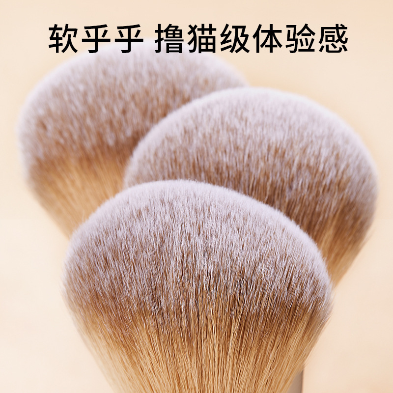 GECOMO Bulb Powder Paint Brush no come polvo, fijación de cepillo, cerdas suaves, grandes cabezas de cepillo, maquillaje, maquillaje