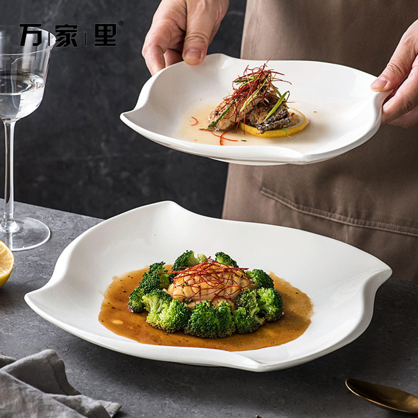 Hoteles creativos de forma especial platos profundos platos irregulares de platos de sopa de platos