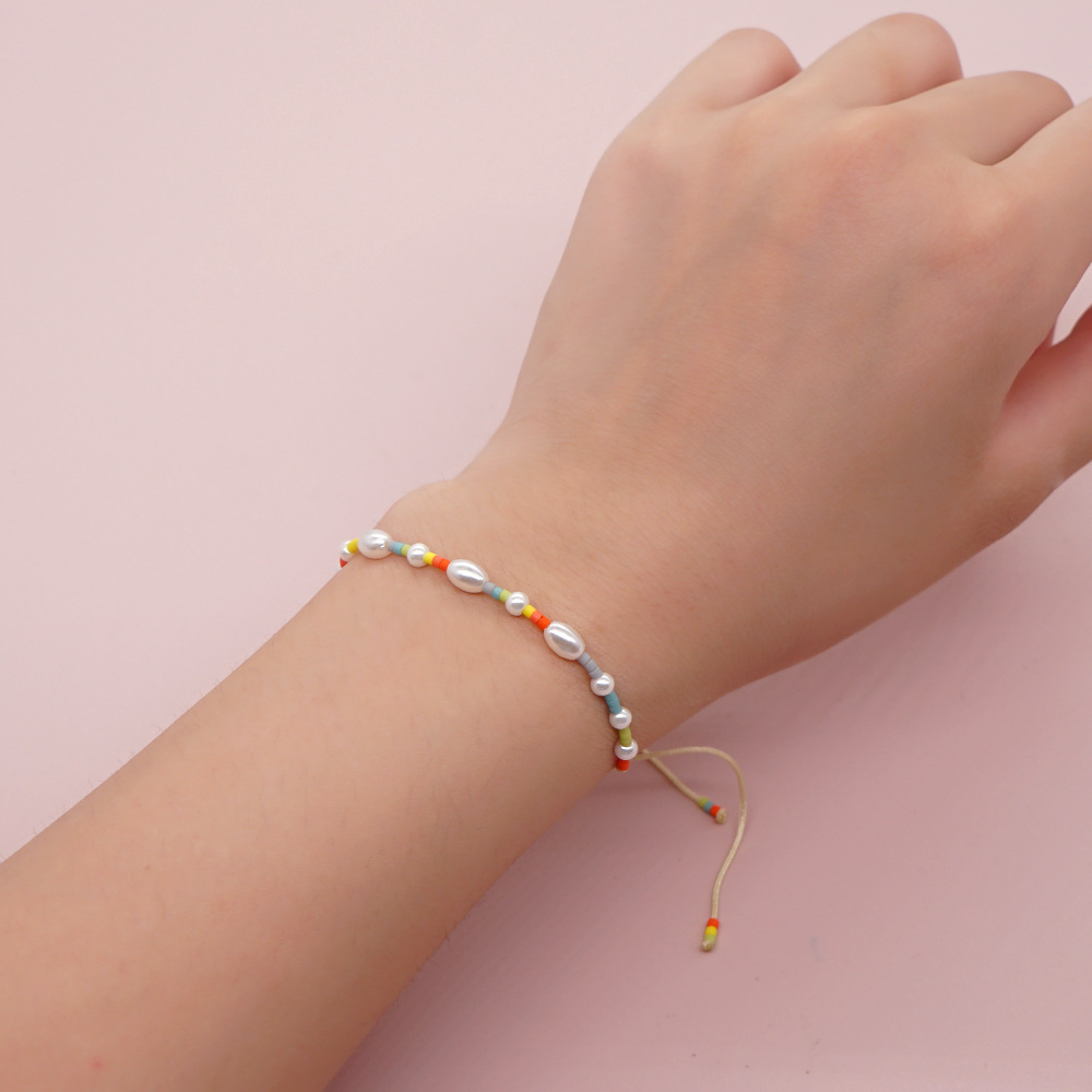 Simple Style Geometric Glass Bracelets