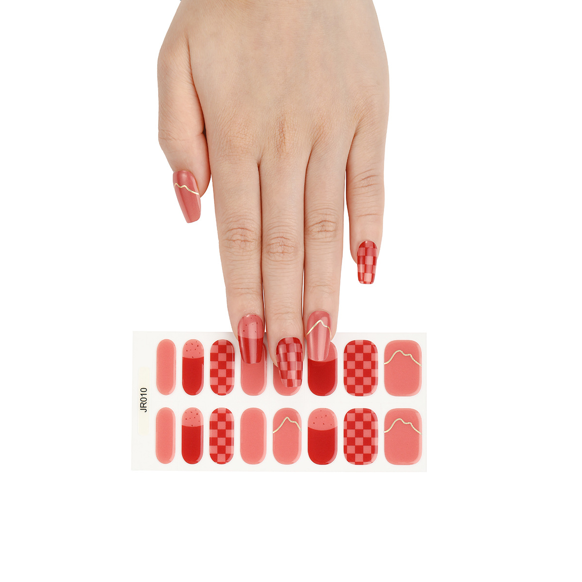 Uña de fototerapia UV gel semi-curado pegatinas impermeables completamente pegatinas semi-curado de segunda generación parche de uñas de gel blando