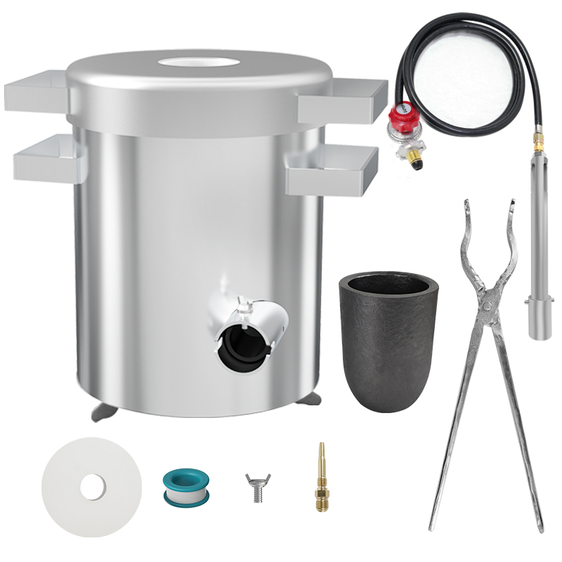 接铝6kg小型快速熔炉熔化分钟10制造熔炼不锈钢煤气罐熔金炉电动