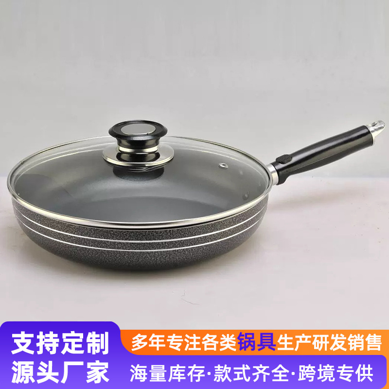 Juego de 16 piezas de aluminio modelo nuevo transfronterizo 2, nueva olla para sopa antiadherente creativa, olla para leche, sartén para freír, venta al por mayor para cocina doméstica