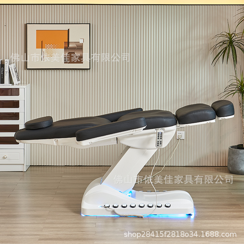 Cama de masaje especial para salón de belleza con tatuaje de bordado reclinado, asiento eléctrico de tatuaje de bordado, cama de masaje de tatuaje de bordado