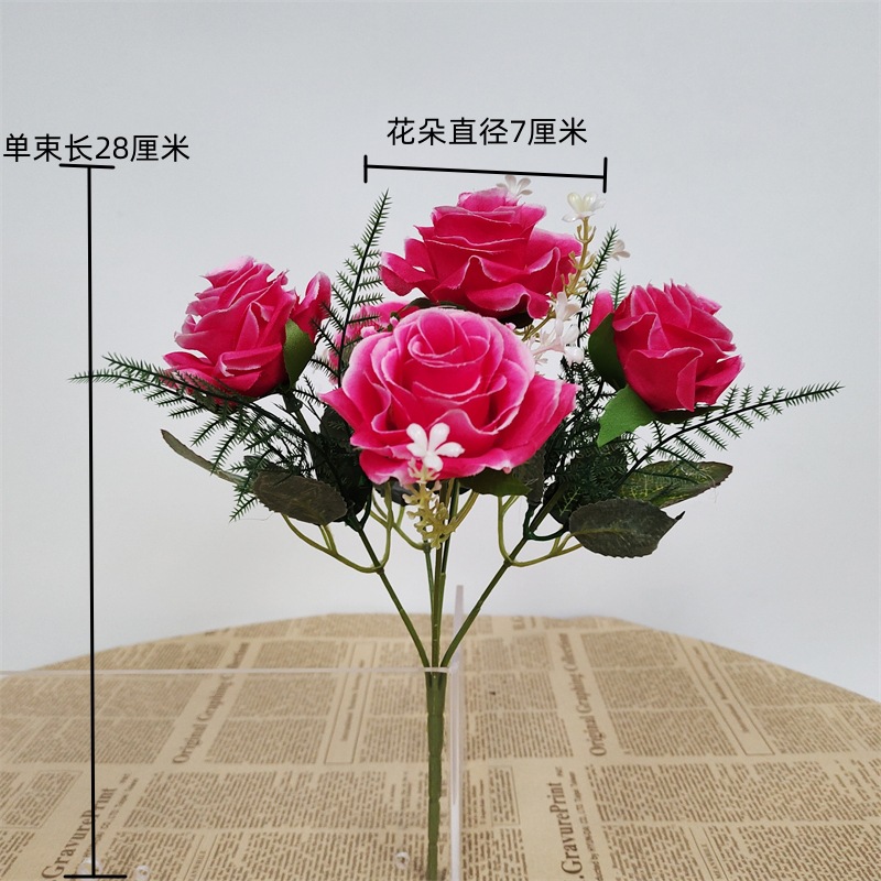 flores falsas flores de plástico ramo de flores de cascada flores secas decoración del hogar flores biónicas