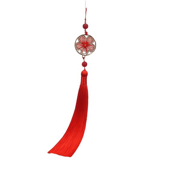 13cm tassel tassel Chinese style flower full moon garment accessories pendant Hanfu press placket jewelry accessories decoration