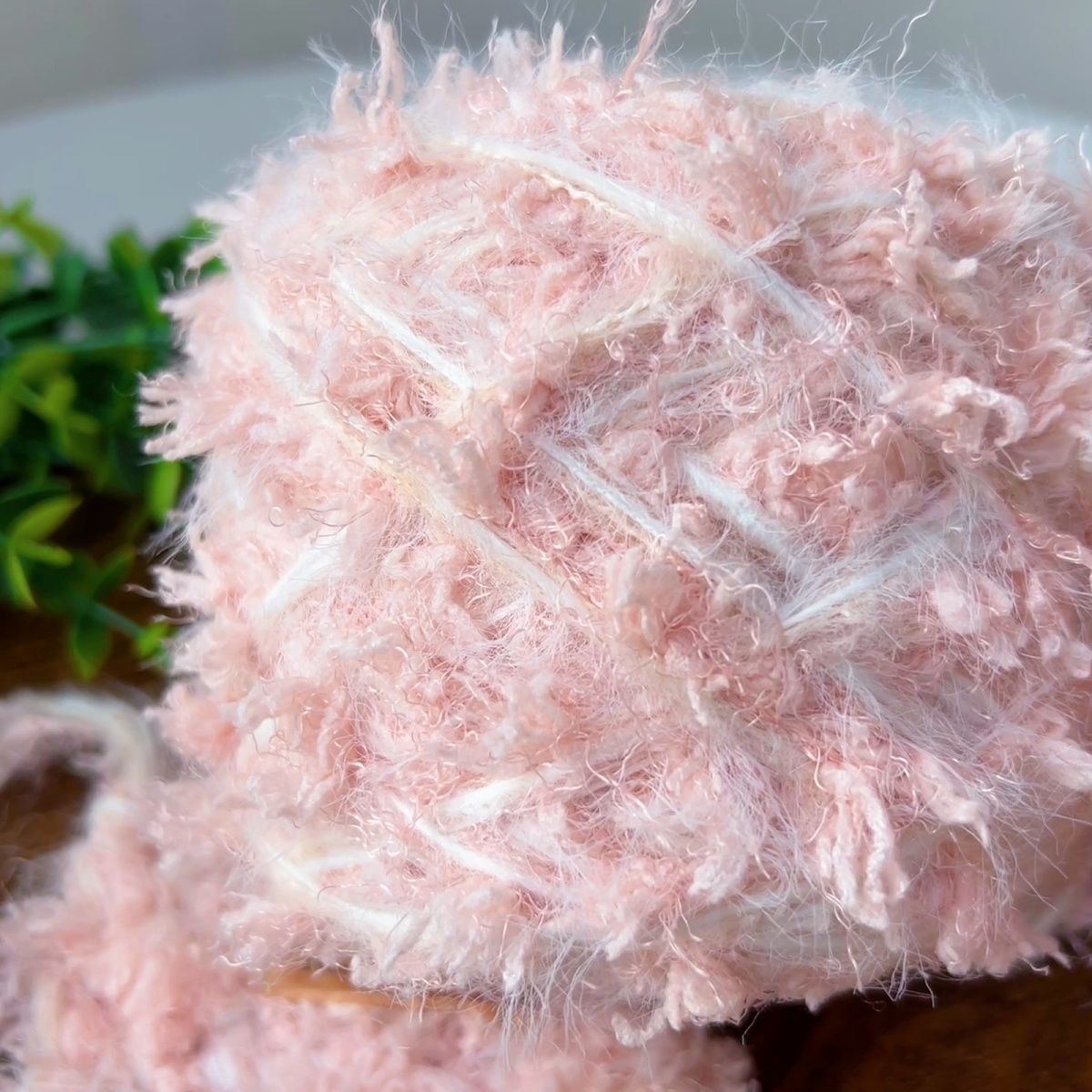 新款【星岛寻兔】特色手混线皮粉色爆米花线编织包包diy柔软舒适