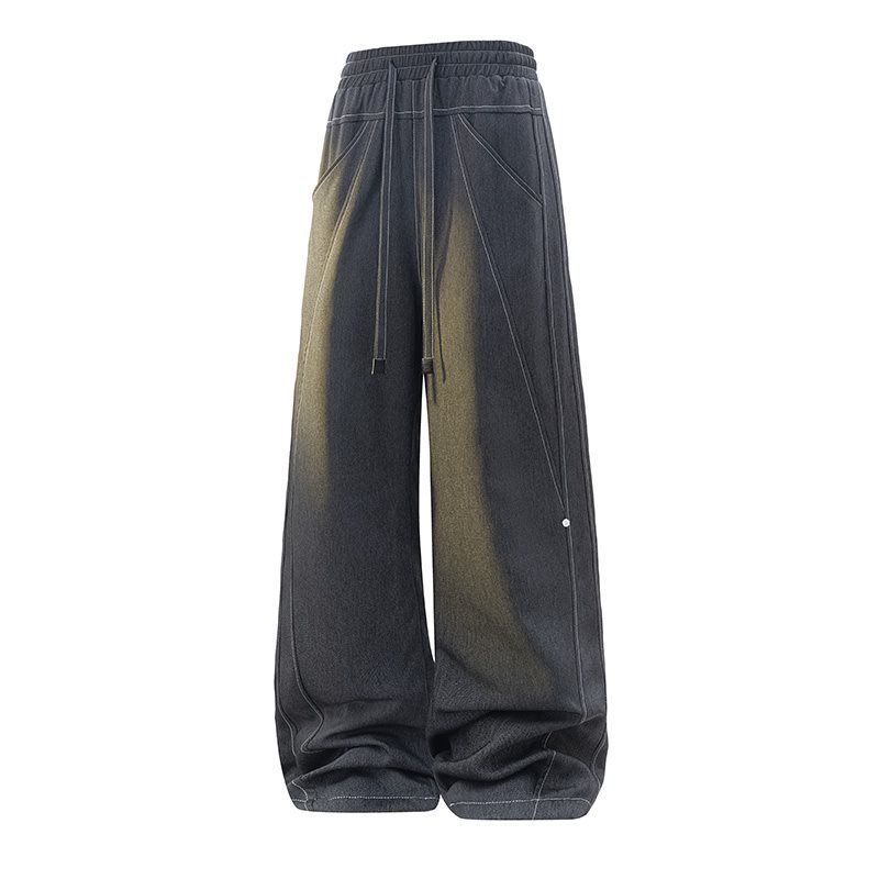 Retro trendy brand 90% down-filled warm and cold-proof down pants for men, loose wide-leg versatile casual trousers for winter [Price control 19]