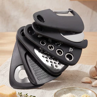 多功能厨房小工具套装瓜刨香草切磨蒜器开罐器芝士刨披萨刀套装六