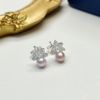 Earrings from pearl, fashionable accessory