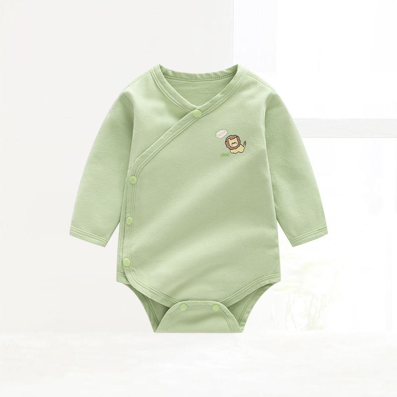 Otoño nueva ropa de recién nacido puro algodón deshuesado manga larga vaina bebé mono ropa de los niños