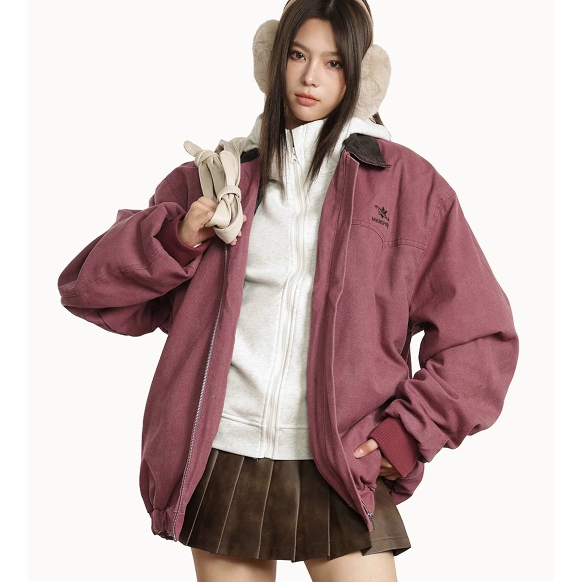 Специальная распродажа: демисезонная куртка в американском ретро-стиле с отложным воротником для мужчин и женщин, повседневная куртка в корейском стиле.