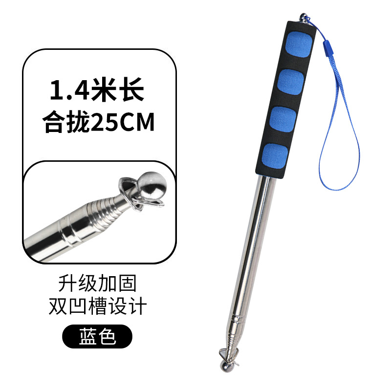 Guía turística retráctil mano fija 2 m bandera 1 m al aire libre engrosse contraído bandera 3 m latigaz 2.5