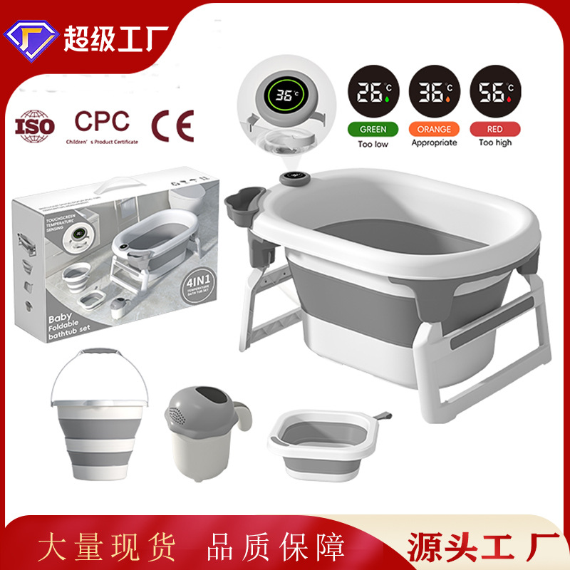 bañera plegable para bebés, bañera grande para bebés, bañera de baño para bebés, bañera de baño para bebés, bañera de baño sensible a la temperatura