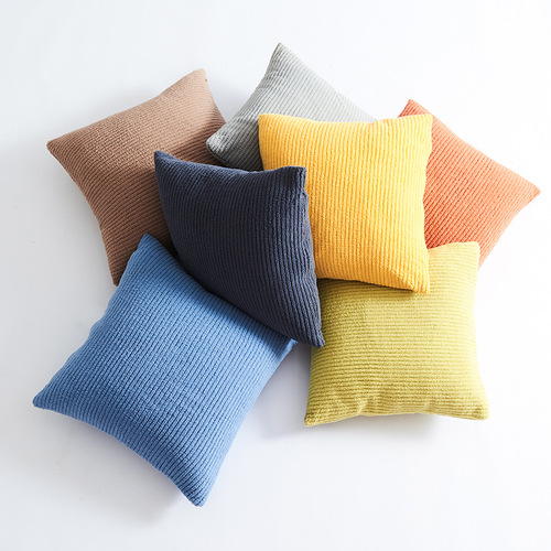Carefully selected new modern and simple multi-specification macaron double-sided plush three-dimensional corn strip pillow cover pillow cushion