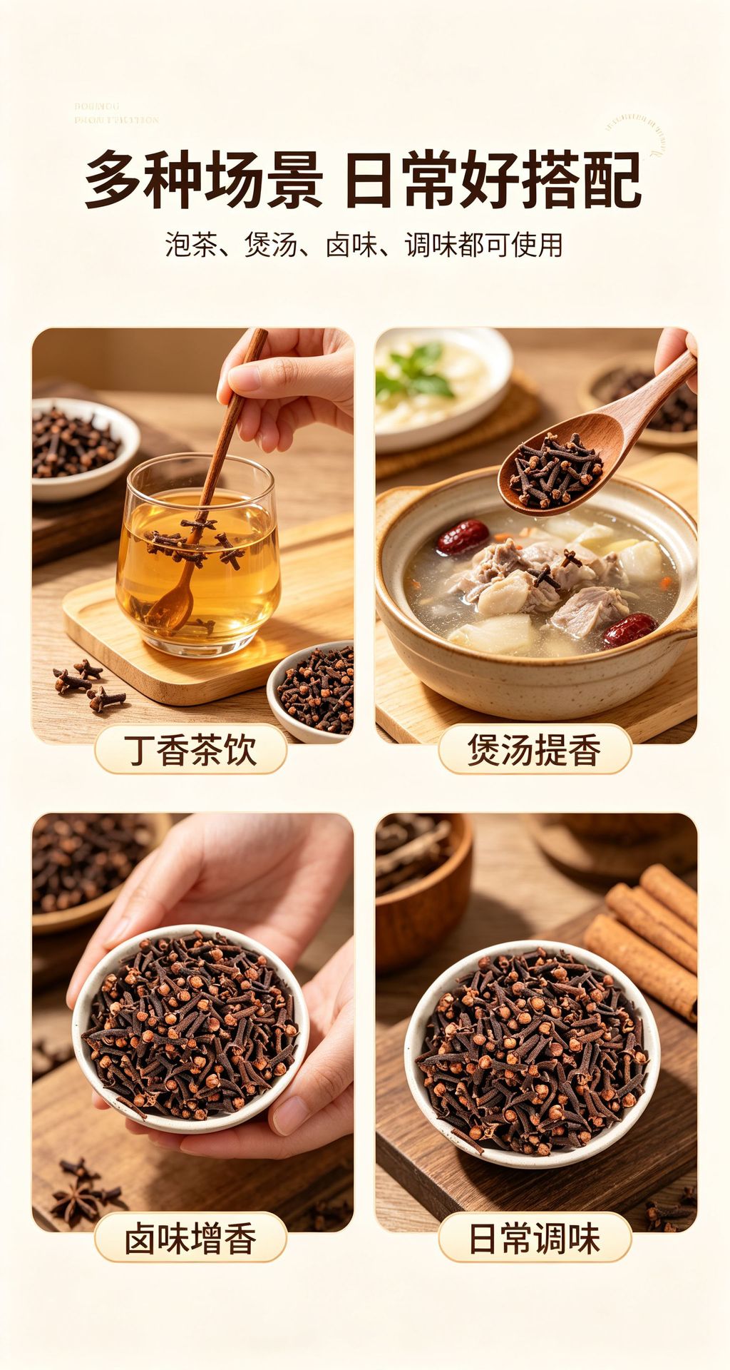 Dried Clove Buds Whole Ding Xiang Culinary Spice for Hot Pot and Seasoning 500g quality and texture