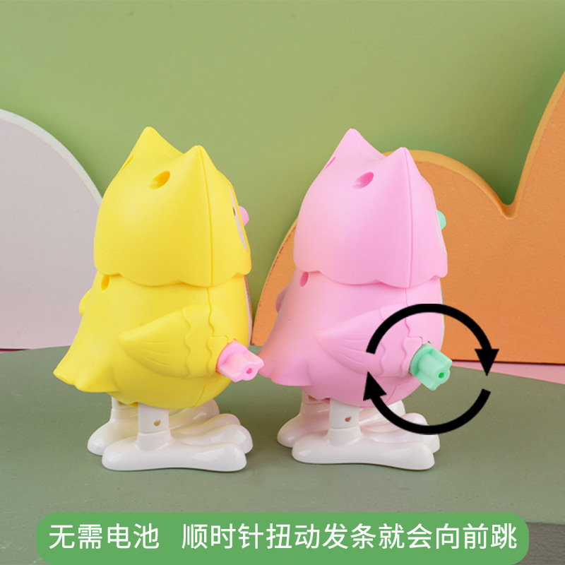 Dibujos animados de búho de cuerda para niños, divertido salto, pequeño animal, juguete de cuerda, puesto de regalo para bebé al por mayor