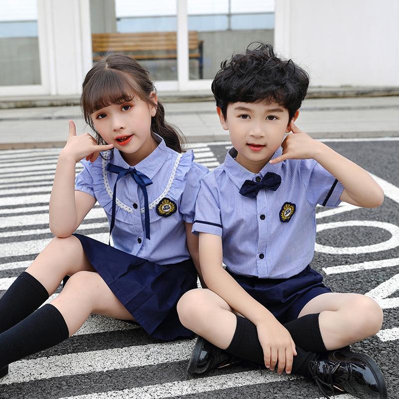 English-style kindergarten school uniform for first-grade students, children's performance uniform, graduation class group uniform, choir uniform