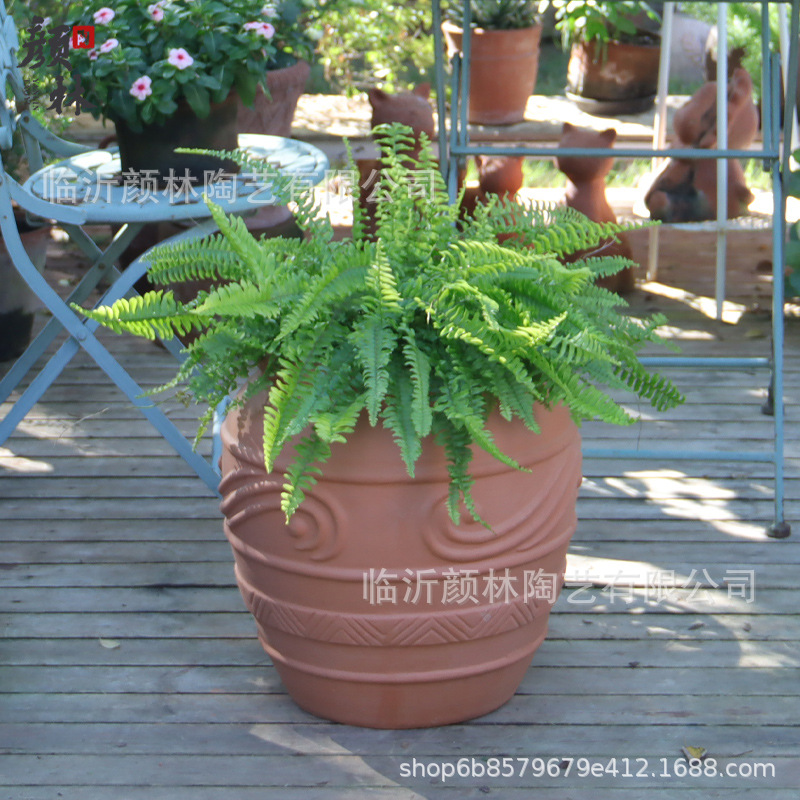 Grandes jardines al aire libre de terraza de barro rojo terraza de terraza