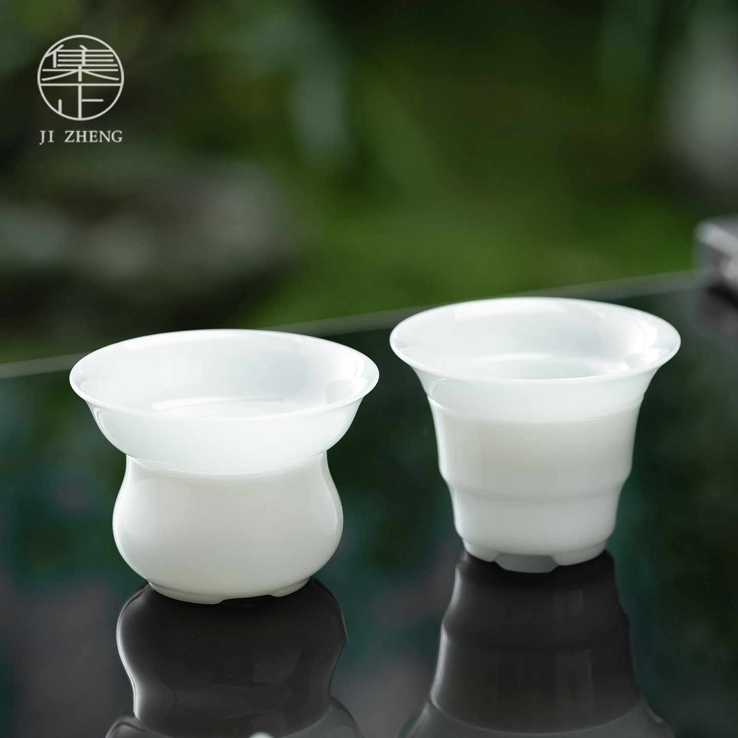 璞玉白瓷茶滤功夫茶具配件陶瓷茶漏过滤网茶道用品陶瓷细密滤孔