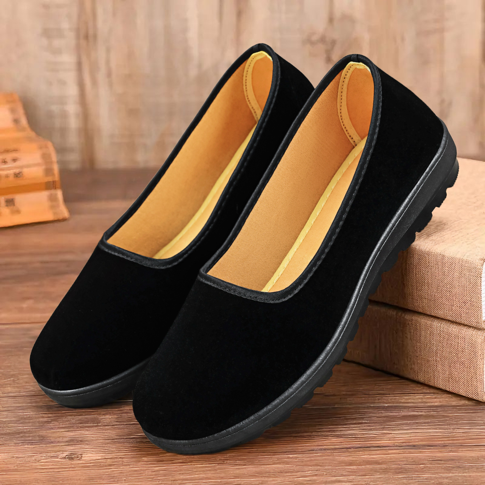 Zapatos para mujeres viejos zapatos de tela clásicos de Beijing zapatos de madre zapatos de pie plano zapatos de mujer zapatos de trabajo ligeros negros image 5