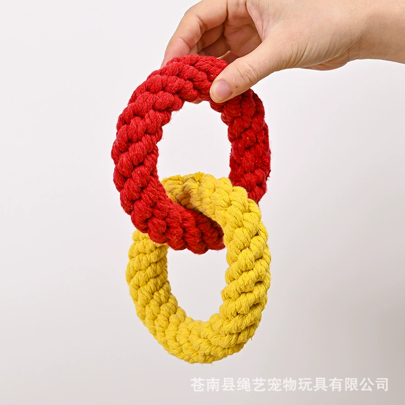 Toy, woven donut, handmade, pet, can bite, 15cm