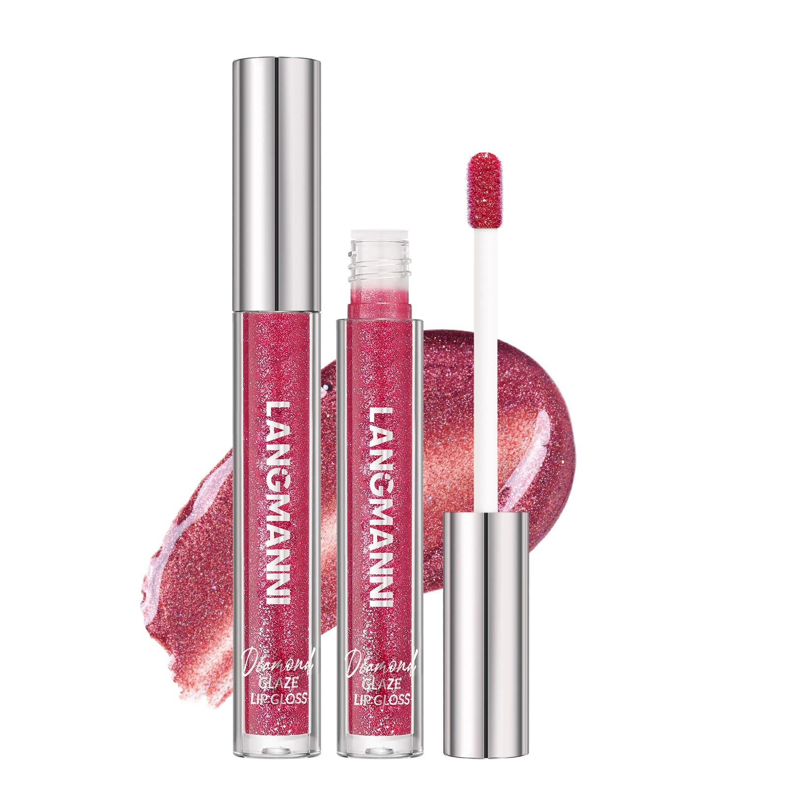 Langmanni explosion flashes flashed lipcore -glossy granules shiny Amazon cross -border for full hosting supply