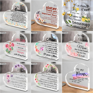 Cross-Border Acrylic Stand Ornaments, Handicrafts, Mother's Day, Father's Day, Halloween, Christmas Gifts