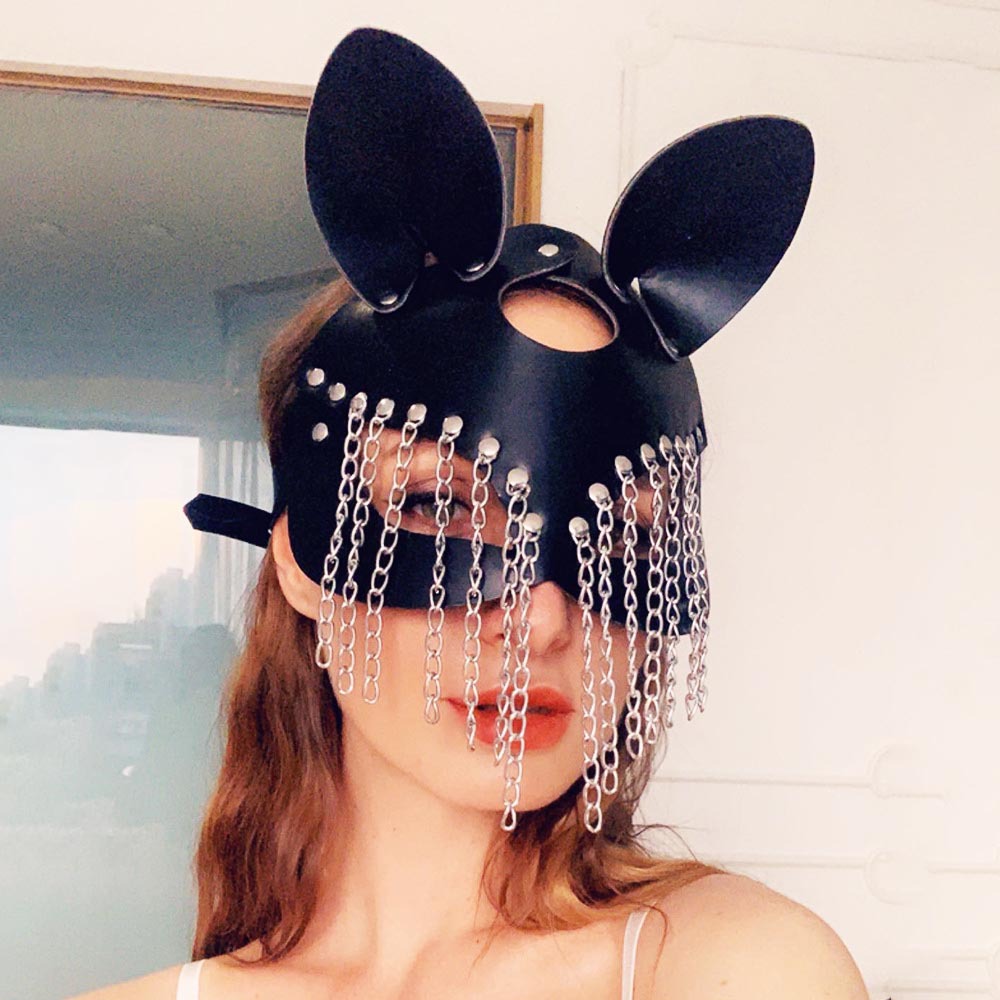Cross-border foreign trade fashionable cat antique tassel chain magic eye mask mask Halloween dance props mask