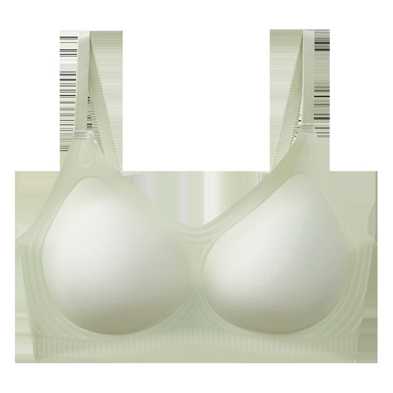 Ropa interior de tira de jalea de elevación de nube líquida ultrafina pecho pequeño recogido sujetador de mujer ajustable de soporte suave sin costuras