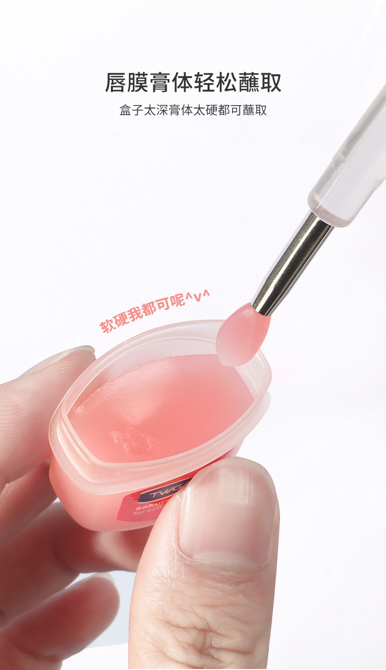 Silicone lip brush with lid, mini professional portable lip mask brush, lipstick stick, lip balm, eyeshadow brush, and lipstick blending brush undefined