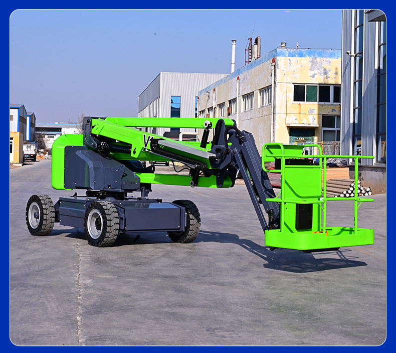 360 ° Rotating Articulated Arm Lift, High-Altitude Work Lift Platform, Articulated Arm Vehicle, Self-Propelled Articulated Arm Lift