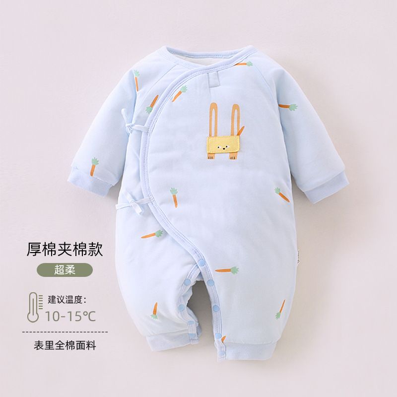 赤ちゃんの蝶々衣120gの厚い綿の新生児は赤ちゃんの綿の連体の服のa類の新生児の連体の服に登ります。|undefined