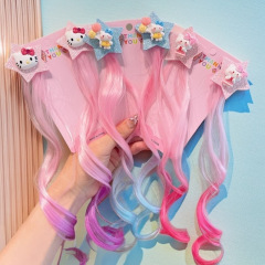 少女漫画スーパー妖精ストリーマー KT 猫ヘアピンカラーグラデーションウィッグシルクヘアアクセサリー編組ヘア帽子弓ヘアアクセサリー