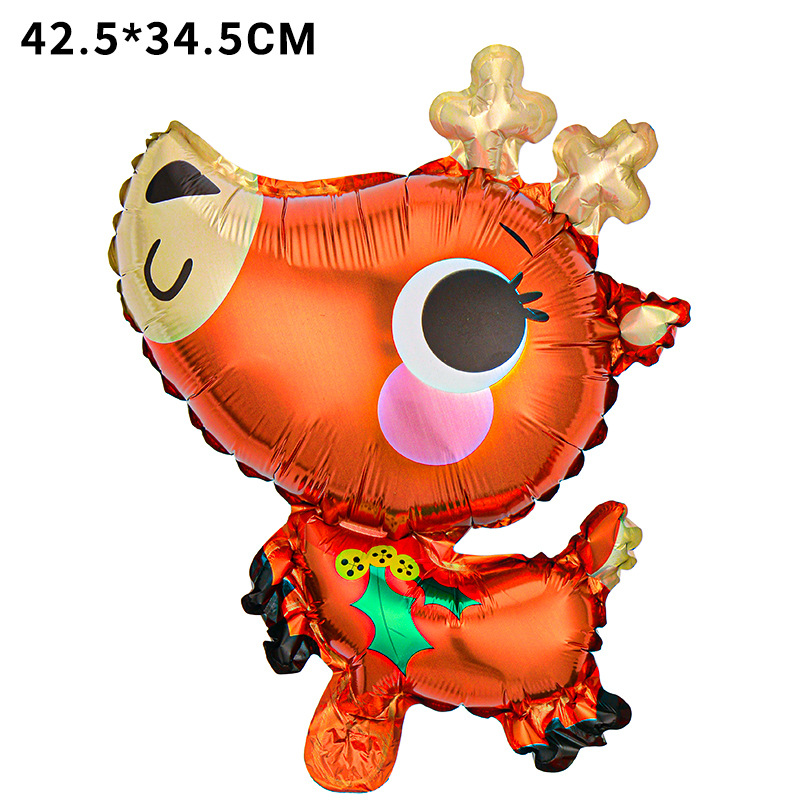Mini dibujos animados Navidad globo de forma especial decoración de fiesta de Navidad dibujos animados Navidad película de aluminio globo suministros de empuje