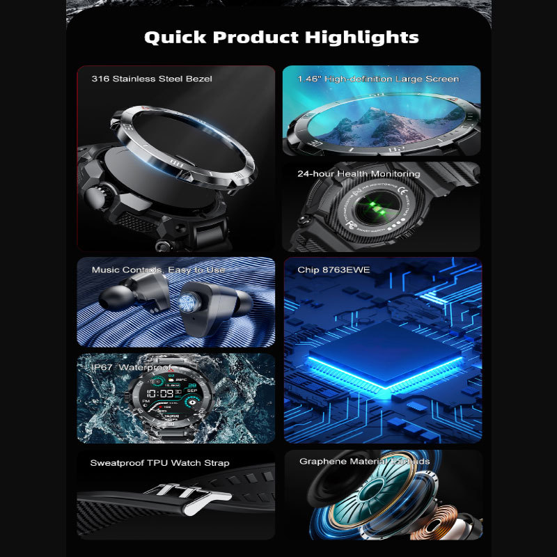 Transfronterizo MT100pro 2 en 1 reloj inteligente Bluetooth música salud deportiva TWS auriculares ventas calientes transfronterizas