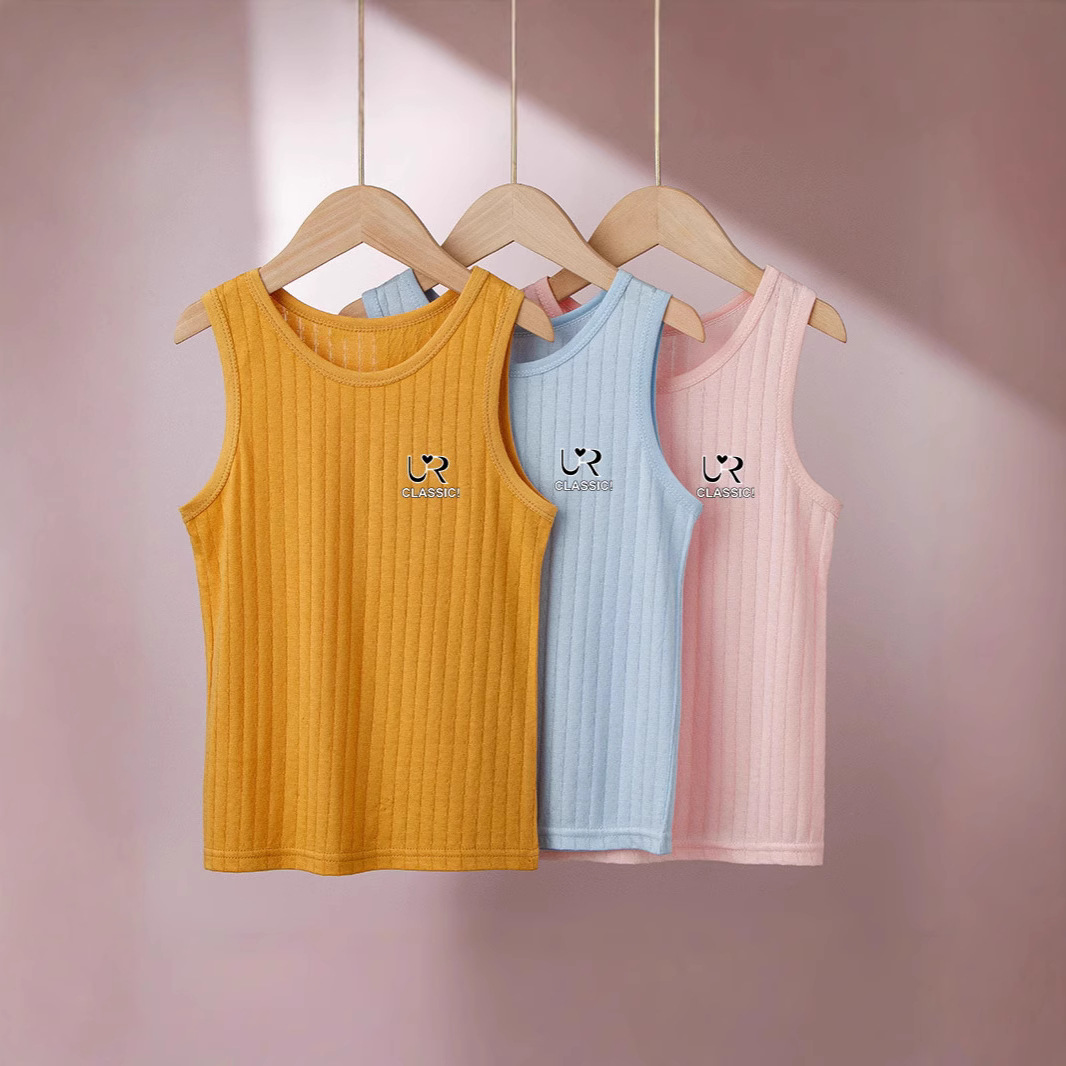 Children's summer base light and thin breathable solid color T-shirt…
