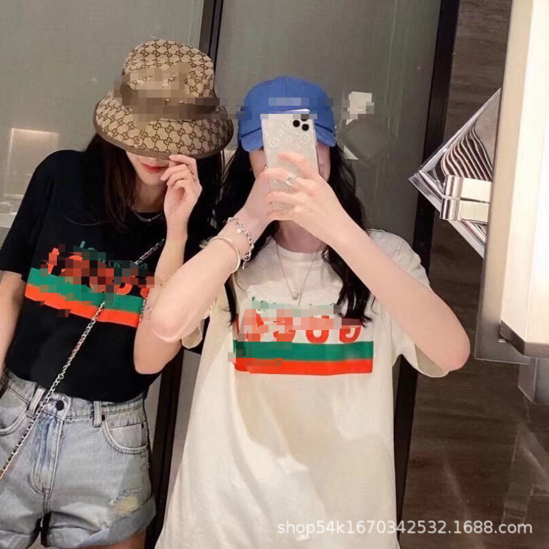 トレンドブランド Gjia Gjia ライトニングベア Tシャツ 夏 プリント ラウンドネック ゆったり 半袖 男女 カップル 親子スタイル|undefined