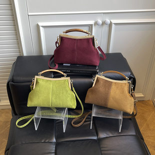 Retro matte shoulder bag, handheld one-shoulder bag, high-end