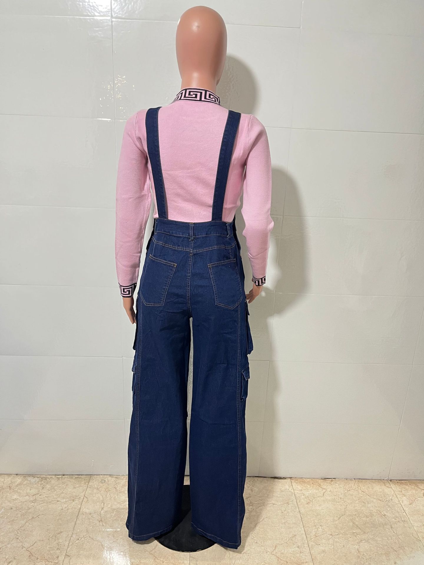 Women's Clothing Versatile Wide Leg Denim Jumpsuit Women's Work Pants Style Overalls For Formal & Casual For Women_ecoleips.com