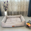 Square dog nest Amazon new product can be washed cat nest pet nest pad summer breathable cotton and linen pet cushion cross -border