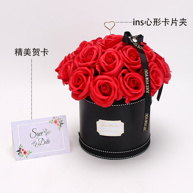 Jabón hecho a mano Rosa romántica regalo creativo al por mayor 520 Día de San Valentín regalo sorpresa para la esposa y la novia